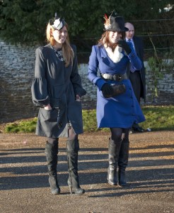 Princess Beatrice And Princess Eugenie At The Morning Service On Christmas Day At Sandringham Church, Norfolk.