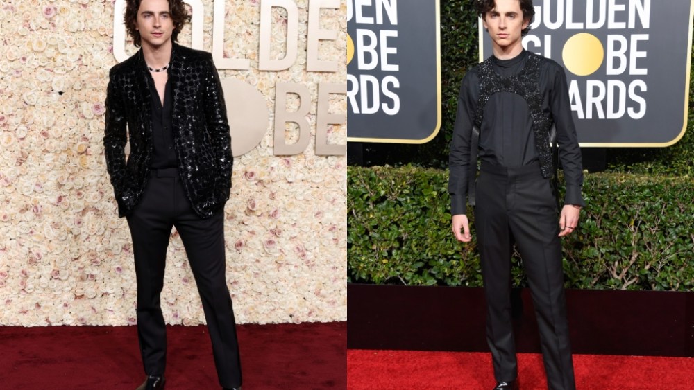 Every Timothée Chalamet Golden Globes look through the years.