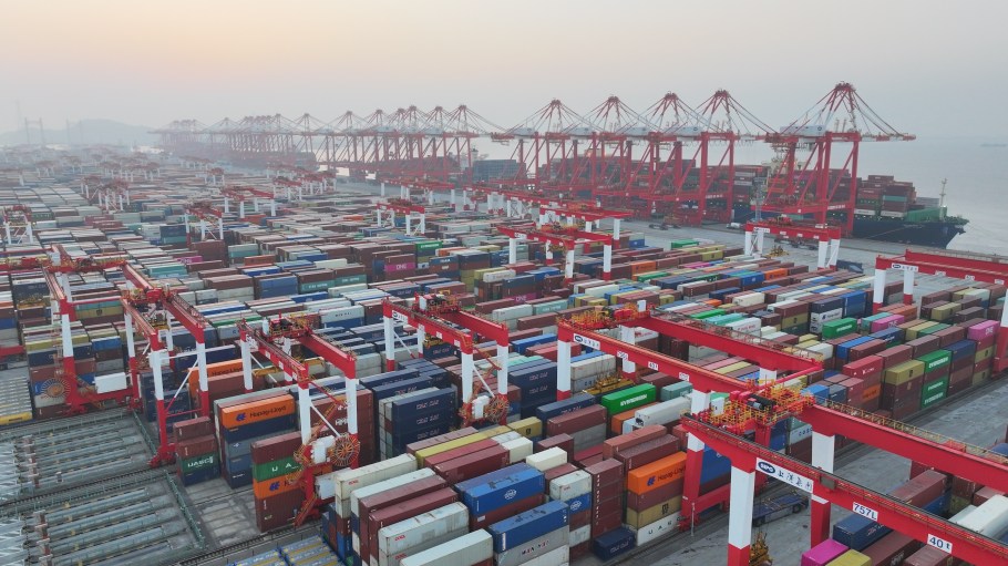 The proposed bill says that within 15 years, 10 percent of cargo imported into the U.S. from China must enter via U.S.-built and -staffed ships.