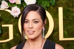 Ashley Graham during the 82nd Annual Golden Globes held at The Beverly Hilton on January 05, 2025 in Beverly Hills, California.