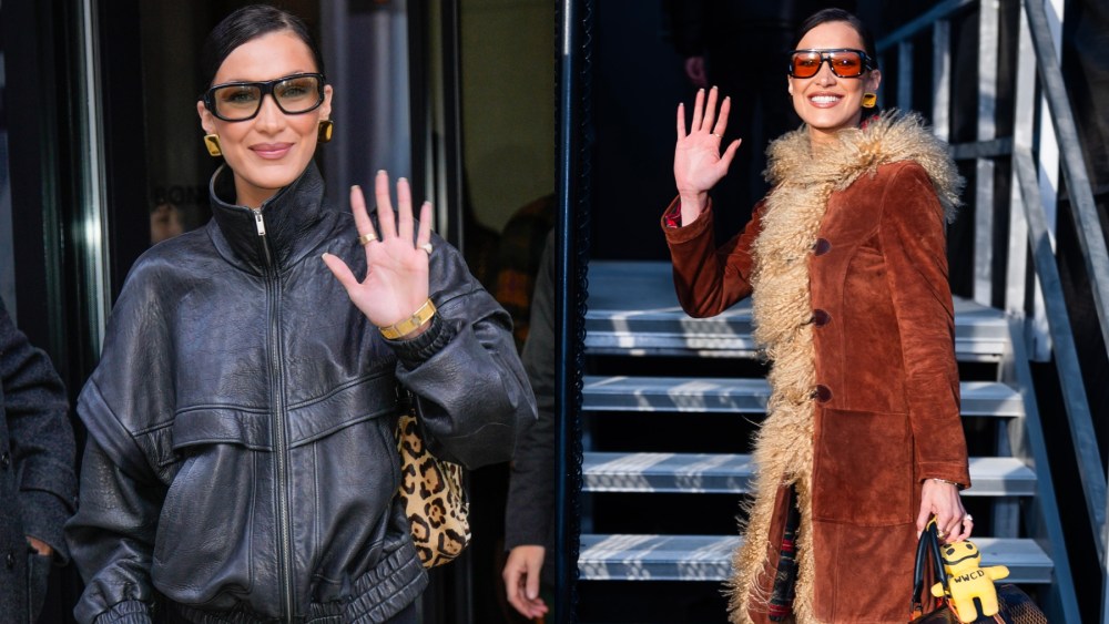 Bella Hadid in New York on Jan. 25, Saint Laurent, Dolce & Gabbana, Fendi, Chanel