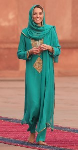 LAHORE, PAKISTAN - OCTOBER 17:  Catherine, Duchess of Cambridge arrives at the Badshahi Mosque within the Walled City during day four of their royal tour of Pakistan on October 17, 2019 in Lahore, Pakistan  (Photo by Chris Jackson/Getty Images)