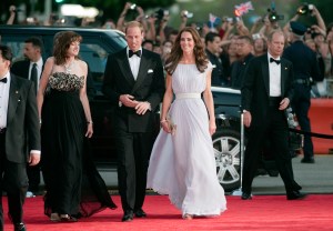 LOS ANGELES, CA - JULY 09:  Catherine, Duchess of Cambridge and Prince William, Duke of Cambridge arrive at the 2011 BAFTA Brits To Watch Event at the Belasco Theatre on July 9, 2011 in Los Angeles, California. The newlywed Duke and Duchess of Cambridge were in attendance on the ninth day of their first joint overseas tour visiting Canada and the United States. (Photo by Mark Large - Pool/Getty Images)
