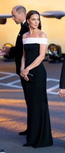 LONDON, ENGLAND - MAY 19: Prince William, Duke of Cambridge and Catherine, Duchess of Cambridge arrive for the Royal Film Performance of "Top Gun: Maverick" at Leicester Square on May 19, 2022 in London, England. (Photo by Mark Cuthbert/UK Press via Getty Images)