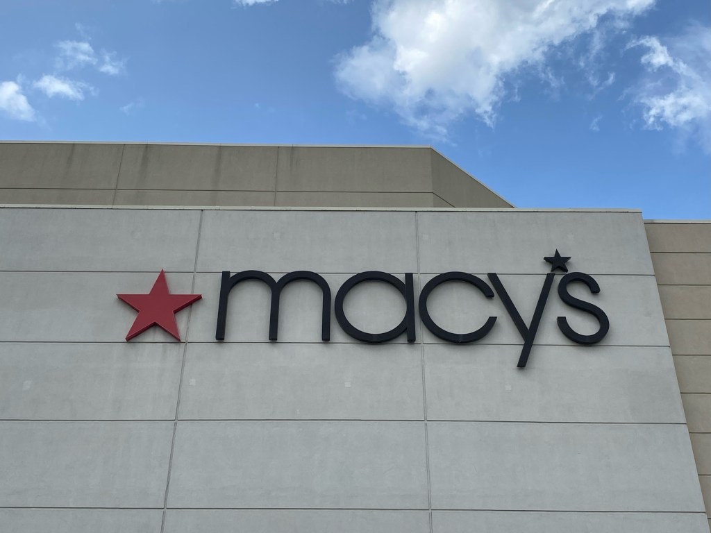 Macy's store logo on exterior, Queens Center Mall, Queens, New York . (Photo by: Lindsey Nicholson/UCG/Universal Images Group via Getty Images)