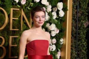BEVERLY HILLS, CALIFORNIA - JANUARY 05: Emma Stone attends the 82nd Annual Golden Globe Awards at The Beverly Hilton on January 05, 2025 in Beverly Hills, California. (Photo by Amy Sussman/Getty Images)