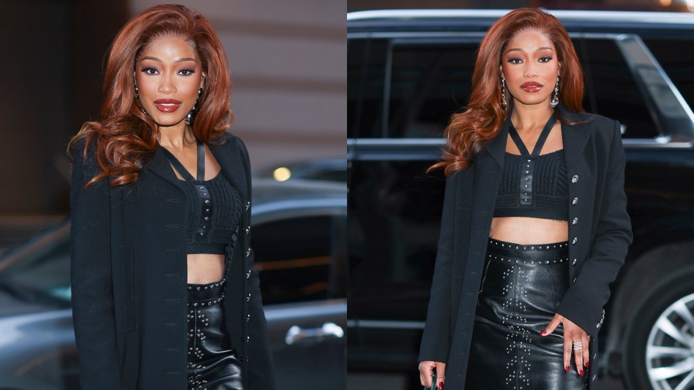 Keke Palmer arrives to "Watch What Happens Live" on Jan. 15 in New York, Hermès, Khaite, Alaïa