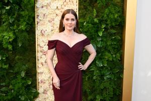 Amy Adams during the 82nd Annual Golden Globes held at The Beverly Hilton on January 05, 2025 in Beverly Hills, California.