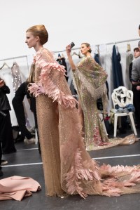 Backstage at Elie Saab Spring 2025 Couture at Paris Couture Week