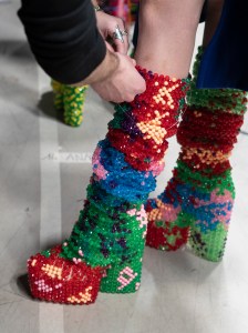 Backstage at Germanier Spring 2025 Couture at Paris Couture Week