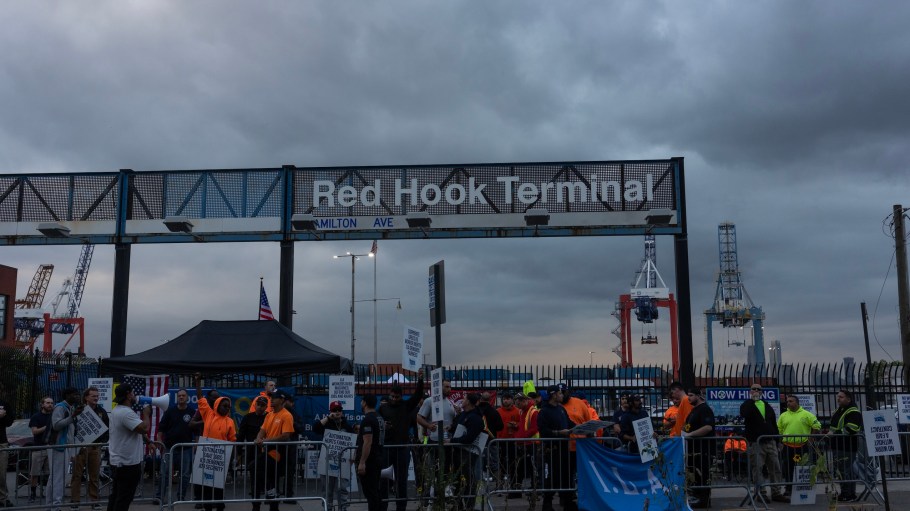 Container shipping expert John McCown says imports at East and Gulf Coast ports like New York and New Jersey were 3.9 percent below pandemic-era averages.
