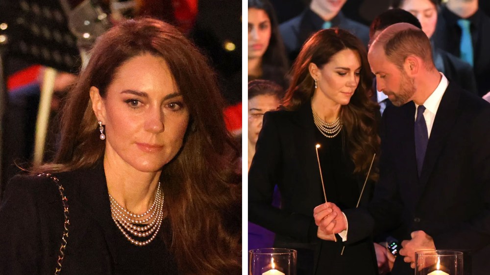 Kate Middleton, left and Prince William attend a ceremony commemorating Holocaust Memorial Day on Jan. 27 in London.