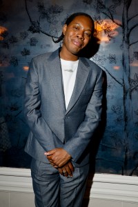 Jeremy O. Harris at the Kim Jones Legion of Honor Ceremony held at Chez Laurent on January 24, 2025 in Paris, France.