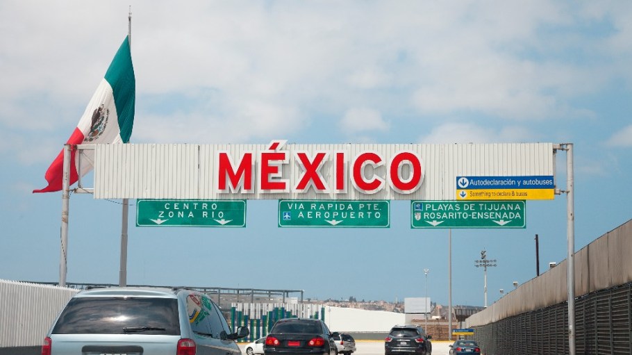 A U.S.-Mexico border crossing at Tijuana Baja California.