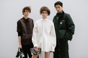Backstage at Sacai Fall 2025 Ready-to-Wear Show
