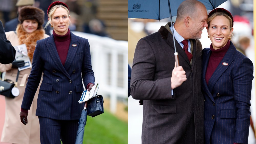 Zara Tindall, Veronica Beard, suit, Cheltenham Racecourse, Mike Tindall