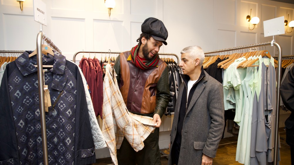 Mayor of London Sadiq Khan speaks to designer Nicholas Daley about pieces from his brand.