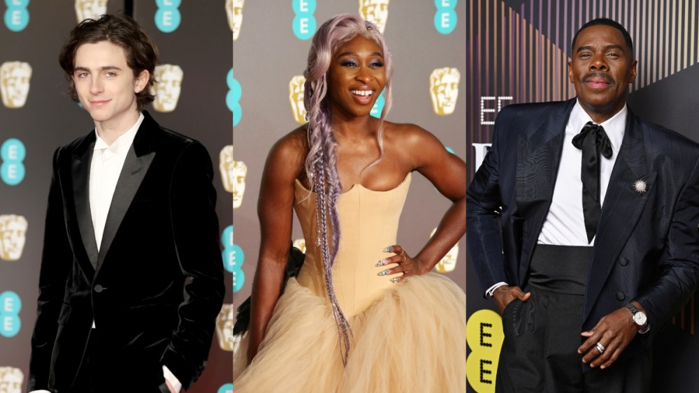 Timothée Chalamet, Cynthia Erivo and Colman Domingo at the BAFTAs in 2018, 2019 and 2024, red carpet, Tiffany & Co., Vera Wang, Boss, Omega, Saint Laurent