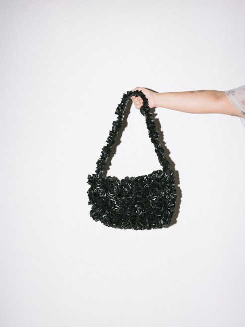 Brooklyn-based biomaterials company TomTex partnered with Collina Strada on a second season of accessories using its proprietary biodegradable, vegan materials.