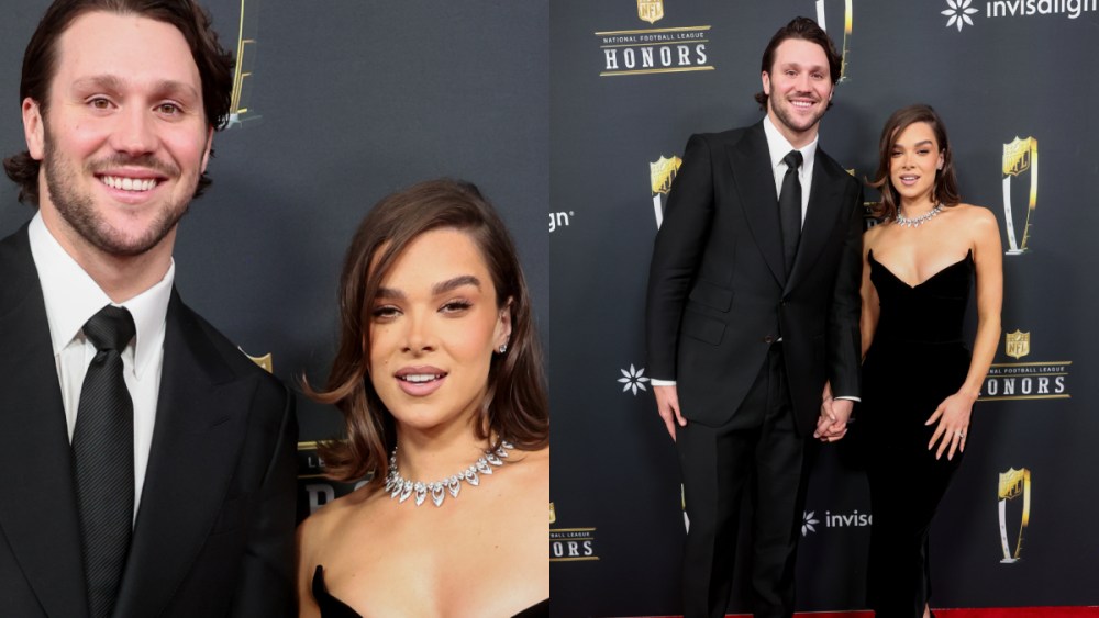 Josh Allen, left, and Hailee Steinfeld at the 14th Annual NFL Honors on Feb. 6, in New Orleans, La.