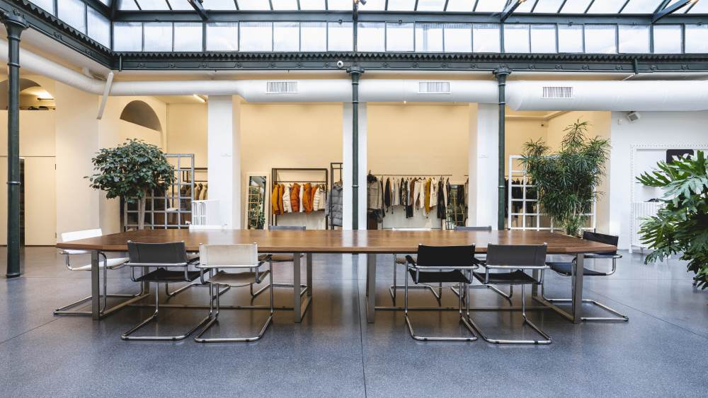 Inside the Marcona 3 showroom in Milan.