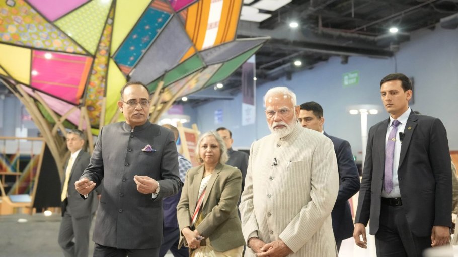 Prime minister Narendra Modi  at Bharat Tex.