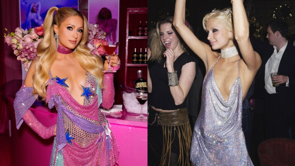 Paris Hilton at her birthday party in Los Angeles on Feb. 22, Paris Hilton at her 21st birthday in 2002, The Blonds, Y2K, Julien Macdonald
