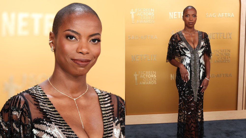 Sasheer Zamata at the 31st Screen Actors Guild Awards held at Shrine Auditorium and Expo Hall on February 23, 2025 in Los Angeles, California.