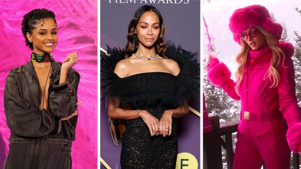 (L-R) Tyla, Zoe Saldana, Paris Hilton, best dressed celebrities of the week