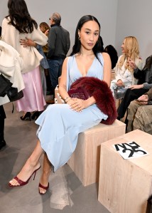 Eva Gutowski at the Brandon Maxwell Fall RTW 2025 fashion show as part of New York Fashion Week on February 06, 2025 in New York, New York.