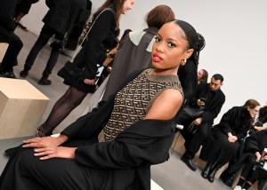 Lenoria Addison at the Brandon Maxwell Fall RTW 2025 fashion show as part of New York Fashion Week on February 06, 2025 in New York, New York.