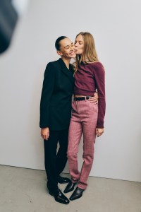 Backstage at the Calvin Klein spring 2025 ready-to-wear show at New York Fashion Week.
