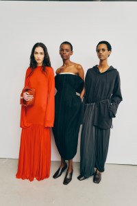 Backstage at the Calvin Klein spring 2025 ready-to-wear show at New York Fashion Week.