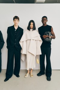 Backstage at the Calvin Klein spring 2025 ready-to-wear show at New York Fashion Week.
