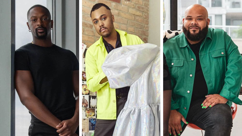 (L-R): LaQuan Smith, Christopher John Rogers and Sergio Hudson, black american designers