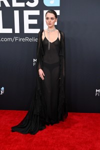 Charlotte Lawrence in Saint Laurent