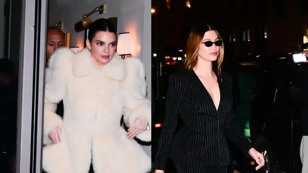 Kendall Jenner and Hailey Bieber on a night out in NYC.