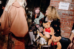 Backstage at the Lingua Franca Fall 2025 Ready-to-Wear show at New York fashion week.