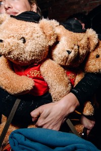 Backstage at the Lingua Franca Fall 2025 Ready-to-Wear show at New York fashion week.