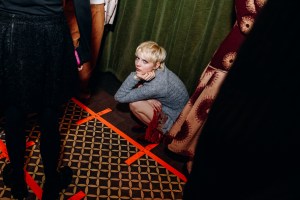 Backstage at the Lingua Franca Fall 2025 Ready-to-Wear show at New York fashion week.