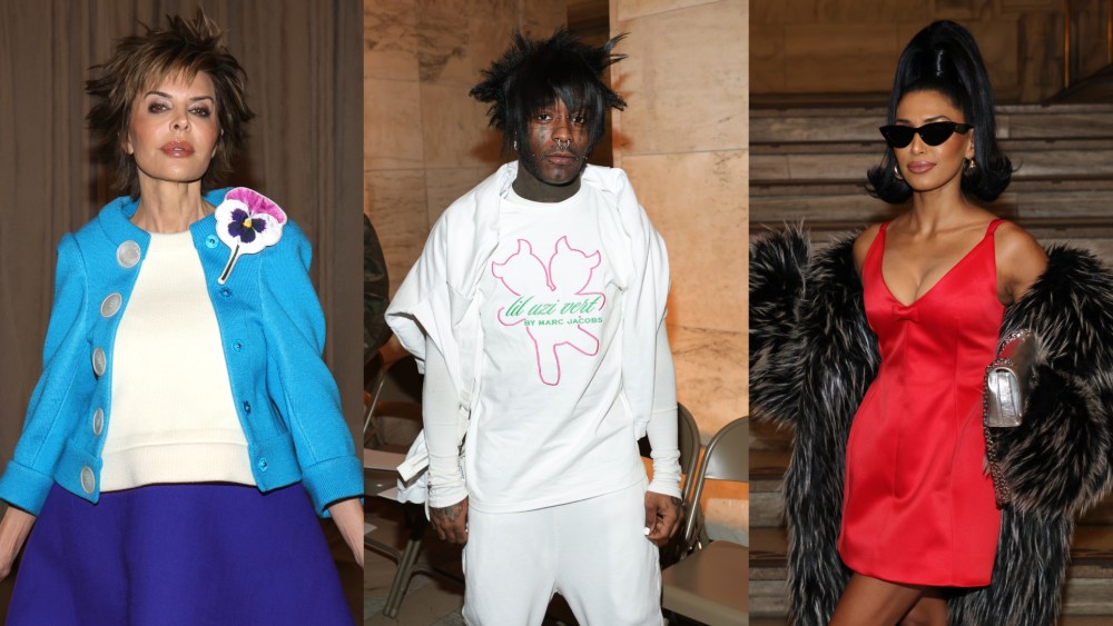 Lisa Rinna, Lil Uzi Vert hair and Priya Shukla at the Marc Jacobs spring 2025 show in New York.