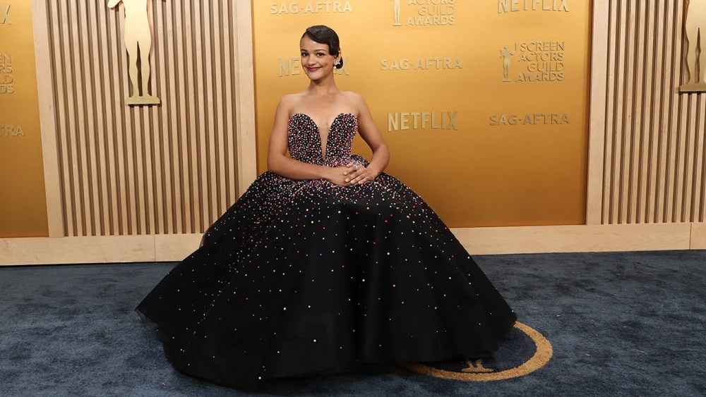 Marissa Bode wears Tony Ward at the 31st Screen Actors Guild Awards held at Shrine Auditorium and Expo Hall on February 23, 2025 in Los Angeles, California.