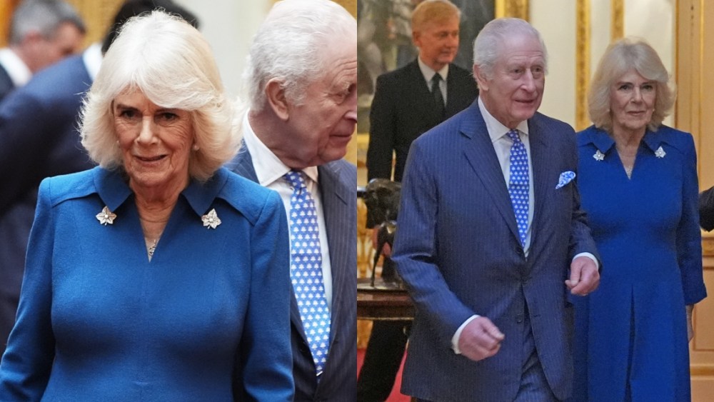 Queen Camilla, Queen Elizabeth II, Ivy Leaf Brooches, Buckingham Palace, King Charles III