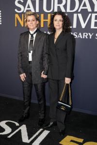 Brandi Carlile, Catherine Shepherd at SNL50: The Anniversary Special at 30 Rockefeller Plaza on February 16, 2025 in New York, New York.