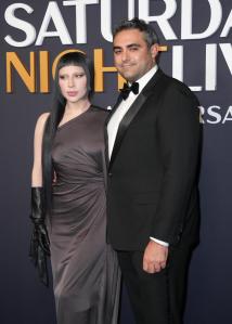 Lady Gaga, Michael Polansky at SNL50: The Anniversary Special at 30 Rockefeller Plaza on February 16, 2025 in New York, New York.