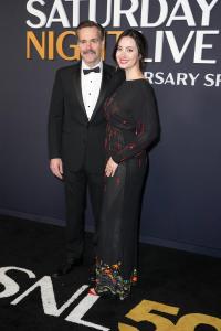 Will Forte, Olivia Modling at SNL50: The Anniversary Special at 30 Rockefeller Plaza on February 16, 2025 in New York, New York.