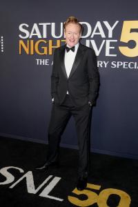 Conan O'Brien at SNL50: The Anniversary Special at 30 Rockefeller Plaza on February 16, 2025 in New York, New York.