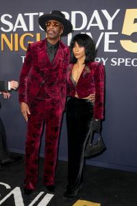 J. B. Smoove, Shahidah Omar at SNL50: The Anniversary Special at 30 Rockefeller Plaza on February 16, 2025 in New York, New York.