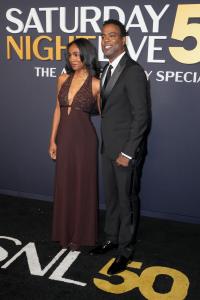 Zahra Rock, Chris Rock at SNL50: The Anniversary Special at 30 Rockefeller Plaza on February 16, 2025 in New York, New York.