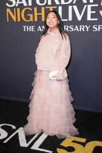 Awkwafina at SNL50: The Anniversary Special at 30 Rockefeller Plaza on February 16, 2025 in New York, New York.